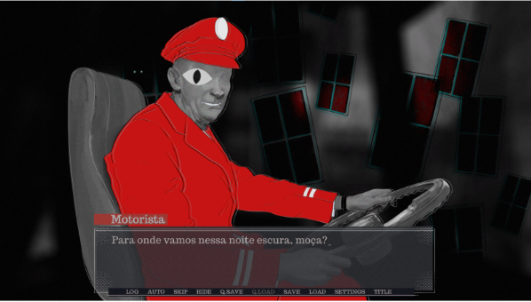 Imagem de motorista em vermelho